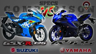 SUZUKI GSXR125 vs YAMAHA R125 SPECS COMPARISON [upl. by Alena]