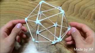 How to make a Cotton Swab Icosahedron [upl. by Aikemot]