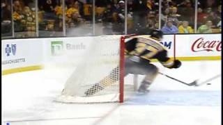 Patrice Bergeron AMAZING SAVE vs Hurricanes April 10th 2010 [upl. by Battiste14]