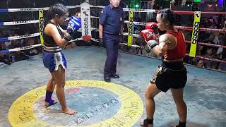 Phetmanee Sitkaewjan blue Vs Phetkalnoi Karen red Rd 02 50 kilos Antza Thaiboxing [upl. by Kacey75]