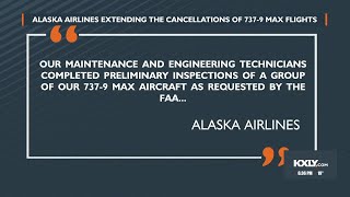 Alaska Airlines extending the cancellations of 7379 Max flights [upl. by Reaht882]