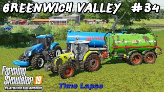 Hauling Hay Bales Selling Slurry amp Spreading Digestate  Greenwich Valley  FS19 TimeLapse 34 [upl. by Yarahs881]