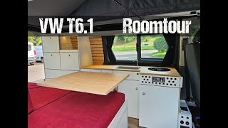 VW T61 mit Lounge Induktionskochfeld und Transportmöglichkeit für das EBike [upl. by Ellesig51]