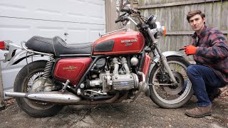 1975 Honda 1000cc Motorcycle Sat 25 Years Untouched [upl. by Devad]