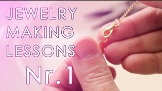 DIY JEWELRY MAKING BASICS No1 Working with chains clasps jump rings [upl. by Enicar]