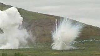 US Army  Artillery barrage exploding [upl. by Nivar]