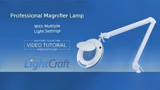 Lightcraft LED Magnifier Lamp with Multiple Light Settings [upl. by Lunna]