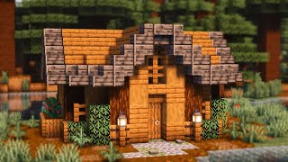 Minecraft EASY Spruce Starter House Tutorial [upl. by Oetomit]