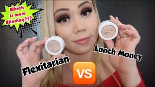 Colourpop Flexitarian vs Lunch Money Fair skin Pale skin DemoReview swatches 2019 [upl. by Nanji]