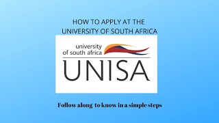 How to apply at Unisa online application easy tutorial [upl. by Elayne]