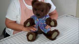 How to Make a Jointed Fur Teddy Bear  Part 14 Final Steps [upl. by Maker998]