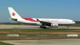 A330200 Air Algérie 7TVJY line up take off at Lyon St Exupéry ATC inc [upl. by Schmidt]