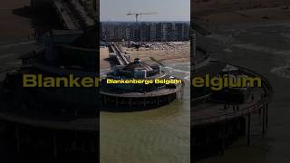 Blankenberge Belgium dronefootage belgium sea coastline drone dji djimini4pro fy shorts [upl. by Yelhak]