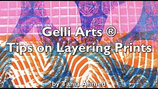 Easy Gel Printing with Gelli Arts® Layering Tips by Tania Ahmed [upl. by Mond100]