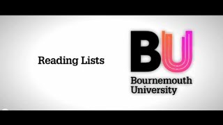 Reading Lists at BU [upl. by Vorster]