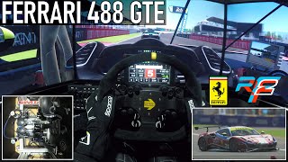 rFactor 2  New Ferrari 488 GTE  24H Le Mans Triple Screen Onboard [upl. by Edd146]