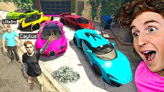 Collecting Billionaire Supercars W Little Brother In GTA 5 Roleplay [upl. by Noet809]