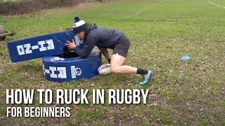 How to Ruck in Rugby for beginners Part 1 [upl. by Kartis472]