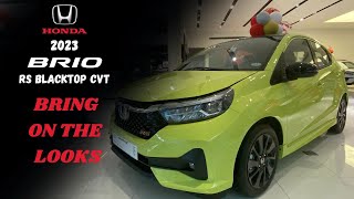 2023 Honda Brio 12 RS Blacktop CVT Full InDepth Review  Walkaround  Electric Lime Metallic [upl. by Eyssej]