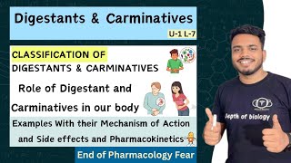 Digestants and carminatives  Digestants pharmacology  Carminatives pharmacology depthofbiology [upl. by Lipinski677]