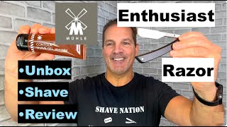 Muhle Enthusiast Shavette Razor UnboxingShaveReview [upl. by Swain154]