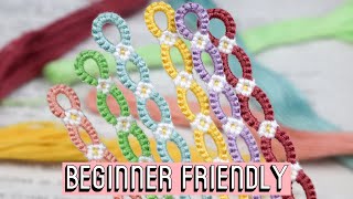 DAISY CHAIN BRACELET TUTORIAL CC  Beginner Friendly [upl. by Rama428]