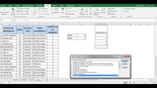 HISTOGRAMA PARA VARIABLES CONTINUAS EXCEL 2016 [upl. by Trakas238]