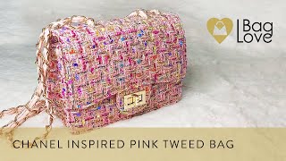 WHATS IN MY BAG 2023 👛  Chanel Inspired Pink Tweed Bag ✨  Another Shopee Find 🔍 [upl. by Matless]