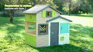 810204  Smoby Friends House Evo Playhouse [upl. by Eanom]