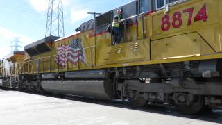 Union Pacific Passenger Train Crew Change in Los Angeles [upl. by Gallenz279]