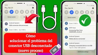 Cómo solucionar el problema del conector USB de Samsung conectado y desconectado nuevo proceso [upl. by Oitaroh288]