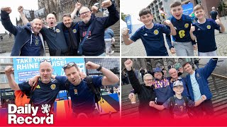 Scotland at Euro 2024 Tartan Army arrive in Cologne ahead of Switzerland clash [upl. by Analos]