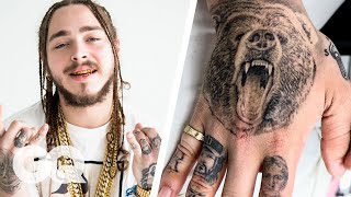 Post Malone Breaks Down His Tattoos  GQ [upl. by Colner60]