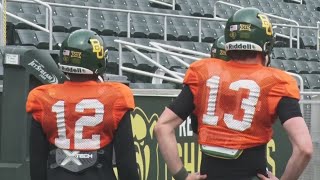 Baylor Football  Quarterback battle underway in Spring camp [upl. by Wettam108]