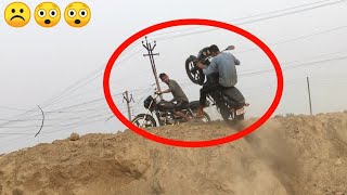 Hero Splendor  bike accidentampstunt by Nishu Deshwal [upl. by Alessandro491]