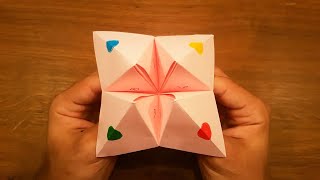 How To Make a Paper Fortune Teller  EASY Origami [upl. by Adnilab]