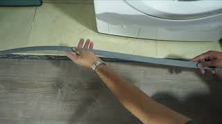 How to Install Vinyl Flooring Transition Strip  How to install cap modeling  how to cover edge [upl. by Atiugram]