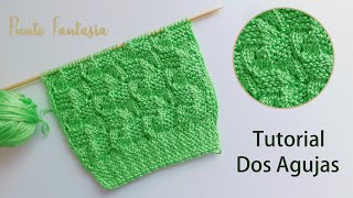 Tutorial Punto Dos Agujas Calado para Sueter Cárdigan Mantitas Saquitos Chalecos Pullover [upl. by Malvie]