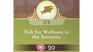 Fish for Walleyes in the Savanna  Disney Dreamlight Valley [upl. by Adrell257]