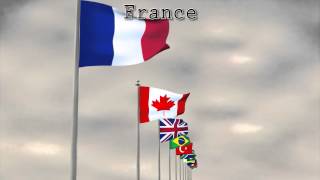 Beautiful Display of 28 Flags of the World  After Effects [upl. by Halyak558]