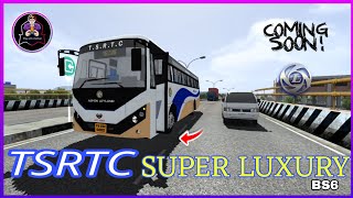 TSRTC SUPER LUXURY BS6 BUS FOR BUS SIMULATOR INDONESIA BUSSID leyland [upl. by Nivahb]