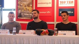 ROBIN KRASNIQI ROBERT STIEGLITZ UND ROMAN FRESS BEI DER PRESSEKONFERENZ [upl. by Aaronson]