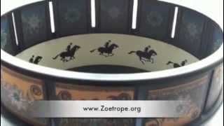 Zoetrope Animation Toy Of A Galloping Horse  Zoetrope [upl. by Sarene]