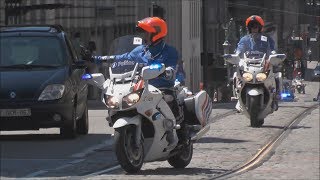 Politie escorte Franse Delegatie in Brussel tijdens de NATOTop 640 [upl. by Broadbent635]