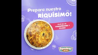 Quiche de Champiñones  Un gran aliado en tu propuesta [upl. by Pasco]