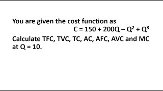 Plus two economics model exam answer key TC TVC TFC AVC AFC AC MC [upl. by Harwilll]