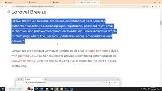 LARAVEL BREEZ [upl. by Ahsienad]