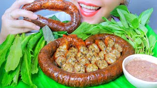 ASMR DỒI SỤN  Grilled Hogs Pudding mEATING SOUNDS  LINHASMR [upl. by Assenna]