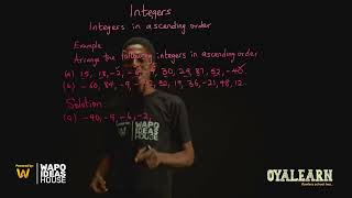 JSS1  Mathematics  Integers  Integers in ascending order [upl. by Nudnarb69]