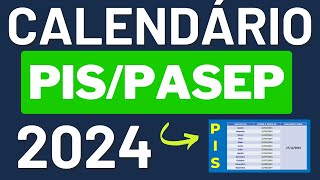 CALENDÁRIO PIS PASEP 2024 Atualizado  TABELA PIS PASEP 2024 [upl. by Asillam959]